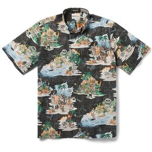 Reyn Spooner Halloween Issue Skeleton Beach party shirt